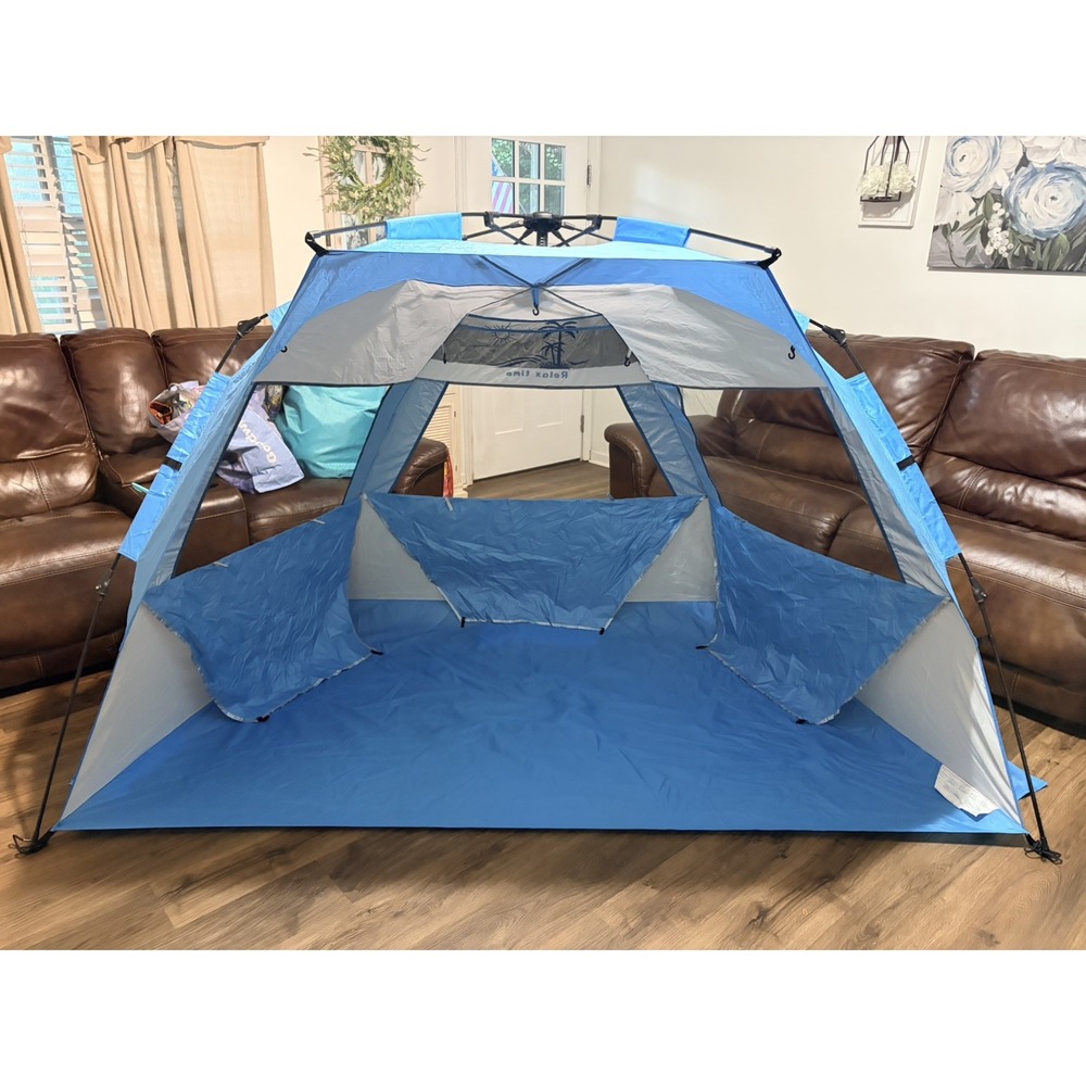 Beach Tent Sun Shelter for 3/4/6/8 Person, UPF 50+ UV Protection Beach Canopy...